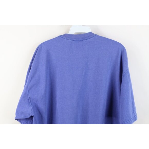 Vintage 90s Champion Mens Size Large Faded Monochrome Heavyweight T-Shirt Blue - Picture 11 of 12